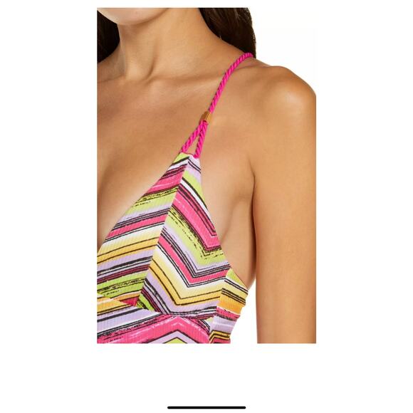 Becca Reversible Abigail Colorful One-Piece Swimsuit L66255 Size Small - Picture 4 of 10